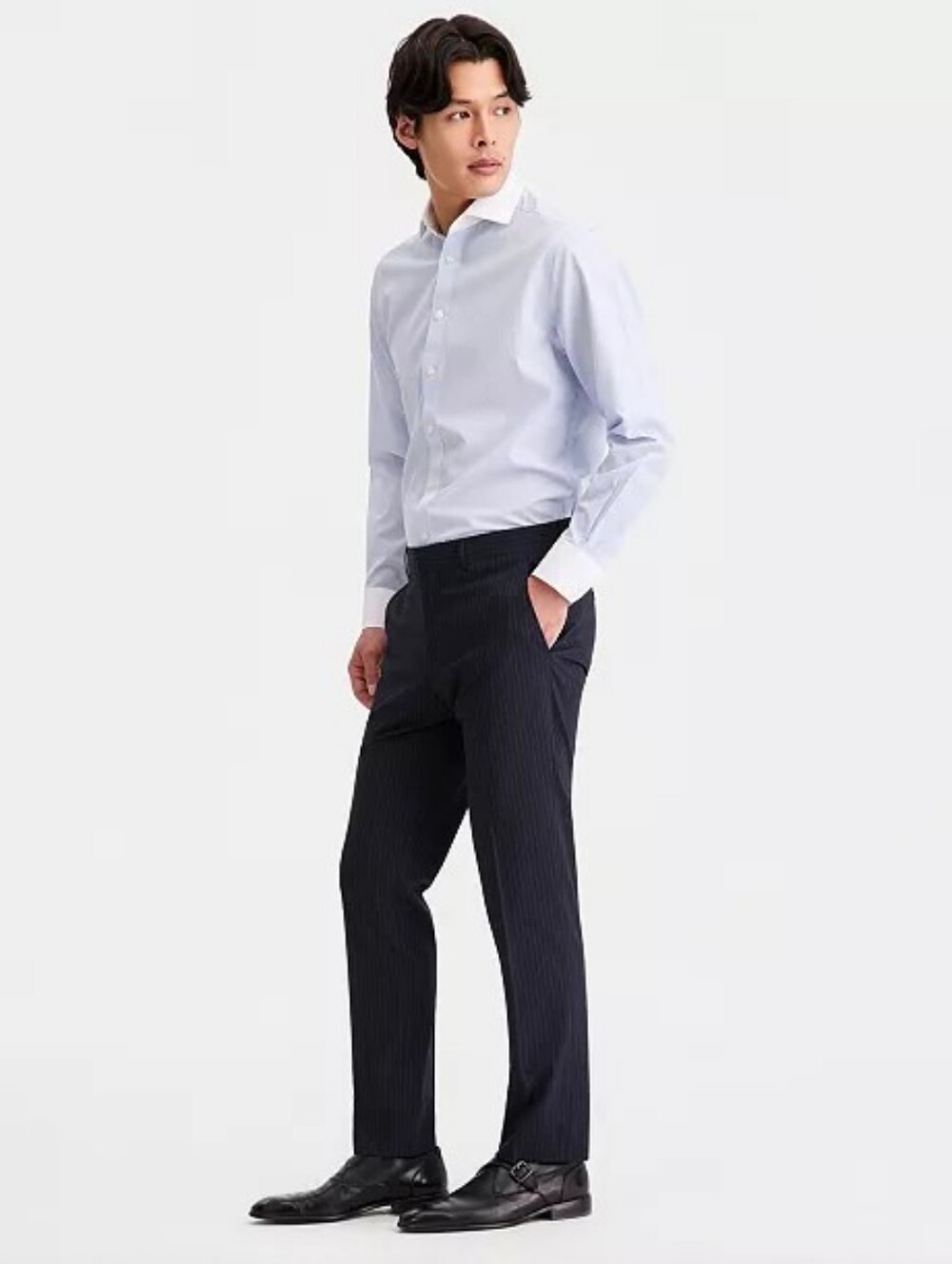 Kenneth Cole Reaction Men's Slim-Fit Techni-Cole Pinstripe Suit Separate Pants
